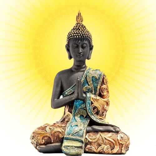 Buddha Statue Resin Crafts Living Room Entrance Office Decoration Southeast Asia Statue Thailand India Meditation Sitting Buddha