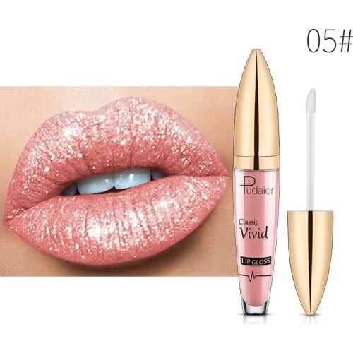 Diamond Shiny Liquid Lip Gloss Pearlescent Matte Non-stick Cup Lipstick 18 Color Shimmer Lip Gloss Tint Maquiagem Cosmetic TSLM1