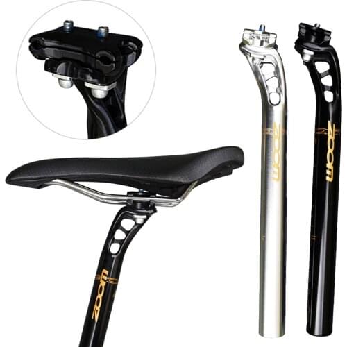 ZOOM Bicycle Seat Tube 3 Hole 27.2mm Hollow Seat Post Mountain Bike Seat Tube MTB Road Bike Cycling Seatpost Cycling Parts