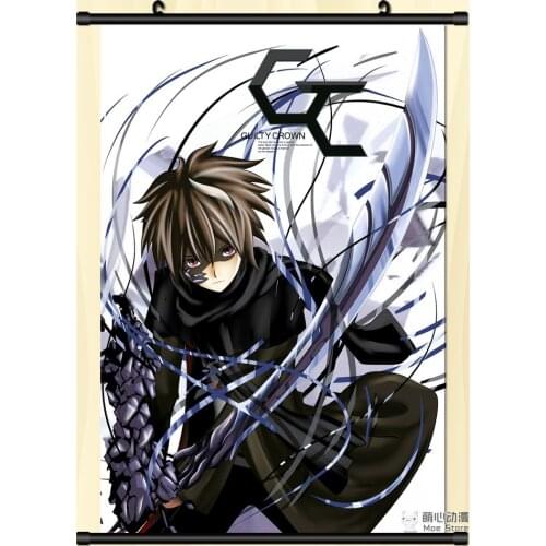 Japanese Decorative Pictures Anime Guilty Crown OUMA SHU & TSUTSUGAMI GAI & Yuzuriha Inori Home Decor Wall Scroll Poster