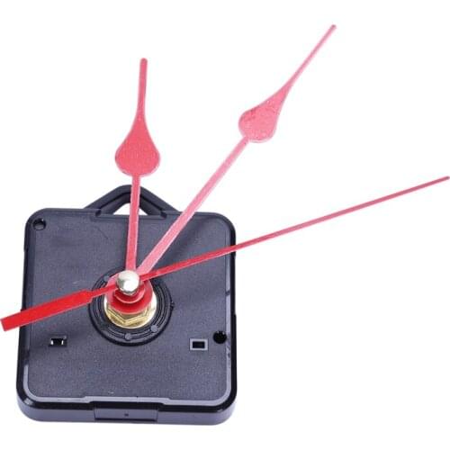 Replacement Wall Clock Hands Diy Repair Parts Pendulum Movement Mechanism Quartz Clock Motor With Hands & Fittings Kit(Black+Red