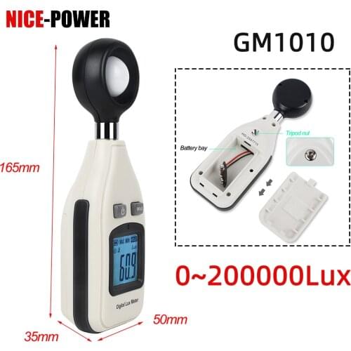 0-20000 Lux Split Light Luxmeter Meters GM1010 Digital Illuminometer Luminometer Photometer Lux/FC LM Tester