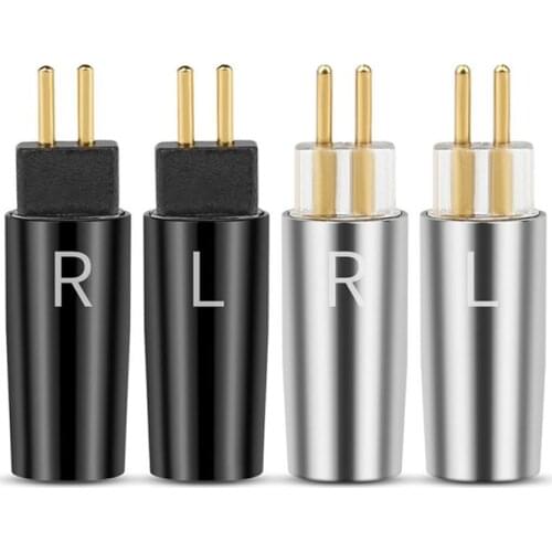 1/2/5/10/50 Pairs 0.78mm Plug Earphone 2 Pin Audio Jack Aluminum Alloy Shell Adapter Wire Connector For UM3X W4R UE18 Headphone