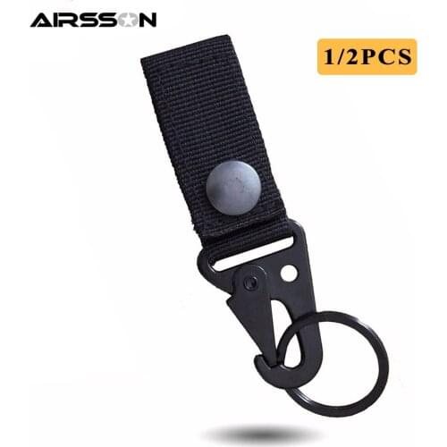 1/2pcs Tactical Carabiner Molle Webbing Buckle Belt Clip Nylon Backpack Hook Keychain Outdoor Hunting Accessories Survival Tools