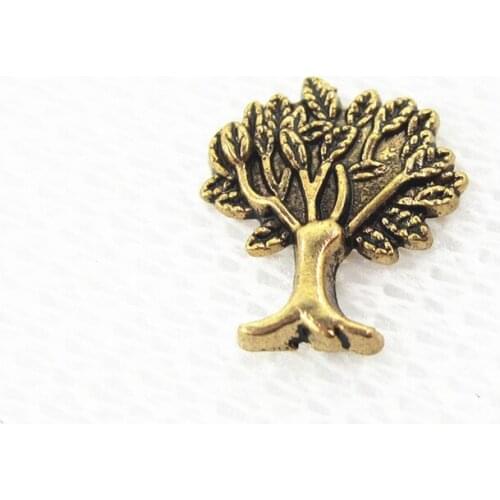 20pcs/lot Hot Selling Gold Life Tree Floating Charms Living Glass Memory Floating Lockets DIY Jewelry Charms