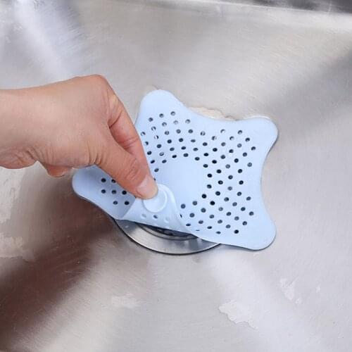 40pcs Star filter Sewer Outfall Strainer Bathroom Sink Filter Anti-blocking Floor Drain Hair Stopper Catcher Kitchen Leach Tools