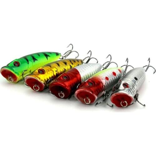5pcs 6.5cm/13g Lures Crankbait Minnow Hooks Crank Hard Baits Popper Lure Topwater Tackle