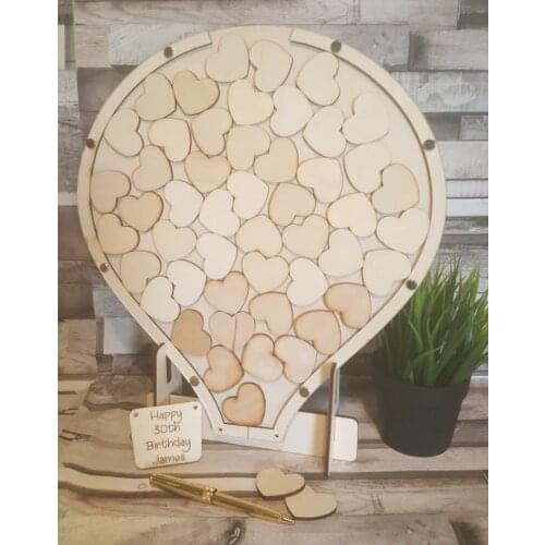 Wedding Guest book Alternative, Balloon Drop box Wedding Guest book, Wooden Guest Book, Birthday, Christening Guest Book