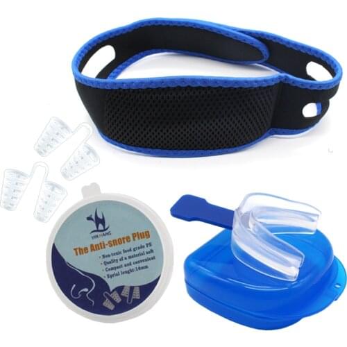 Anti Snore Nose Clip Nasal Dilators Breathe-Easy Anti Snore Chin Strap Anti Snore Mouthpiece Stop Snoring Cones Congestion Aid