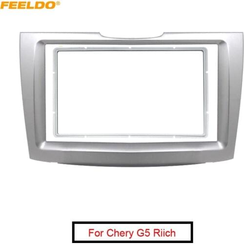 FEELDO Car 2Din Stereo Radio Fascia Frame for Chery G5 Riich 2010+ Audio Dash Face Panel Installation Frame Trim Kit #AM6085