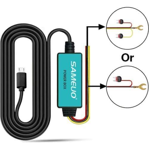 U700 SAMEUO 12V Micro USB Car Charger 3.5M for Car DVR Dash Cam Dashcam Car Camera Charging Cable