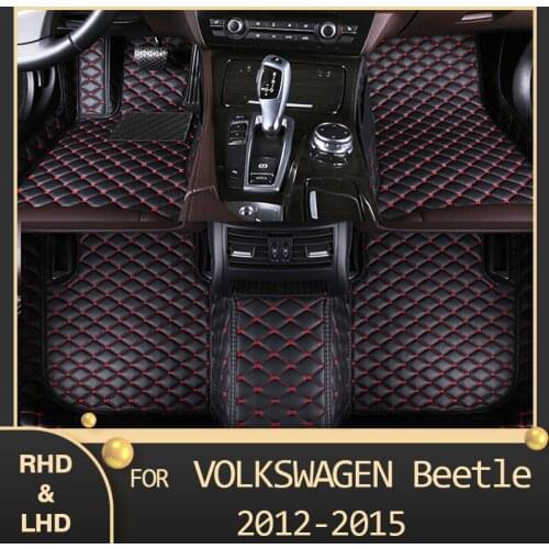 MIDOON Car floor mats for Volkswagen Beetle Soft top convertible 2012 2013 2014 2015 Custom auto foot Pads automobile carpet cov