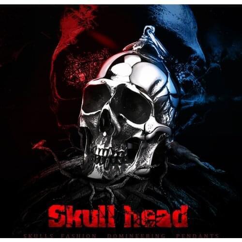 Beier new store 316L Stainless Steel pendant necklace high quality heavy big skull fashion chain men jewelry LLBP8-042P