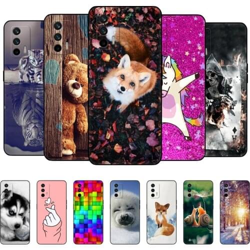 For Realme GT 5G Case Back Phone Cover For OPPO Realme GT 5G RMX2202 Case 6.43" Silicon Soft TPU Coque Bumper black tpu case