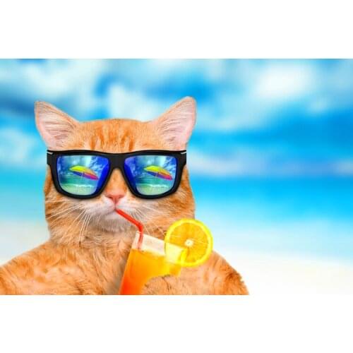 Cat drinking a cocktail The wooden puzzle 1000 pieces ersion jigsaw puzzle white card adult childrens educational toys