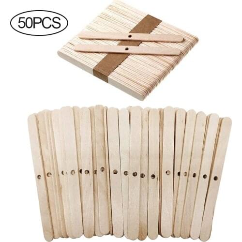 50pcs Wooden Wax Core Holder Soy Wax for Candles Aromatherapy Candle Making Tool Candle Making Candle Wick Supplies