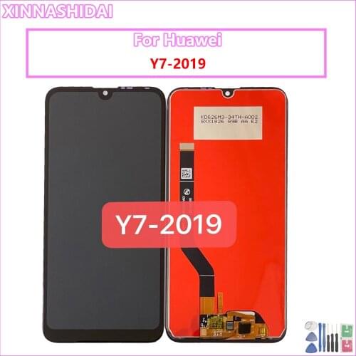 For Huawei Y7 2019 LCD Display Y7 pro 2019 Enjoy 9 Touch Screen Digitizer Y7 prime 2019 With Frame Replacement Assembly Parts