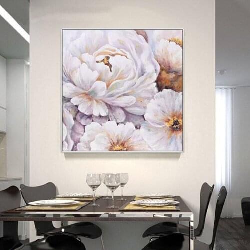 EECAMAIL 5D DIY Full Diamond Painting No Frame Pink Flower Porch Modern Decoration Painting Corridor Diamond Embroidery Painting