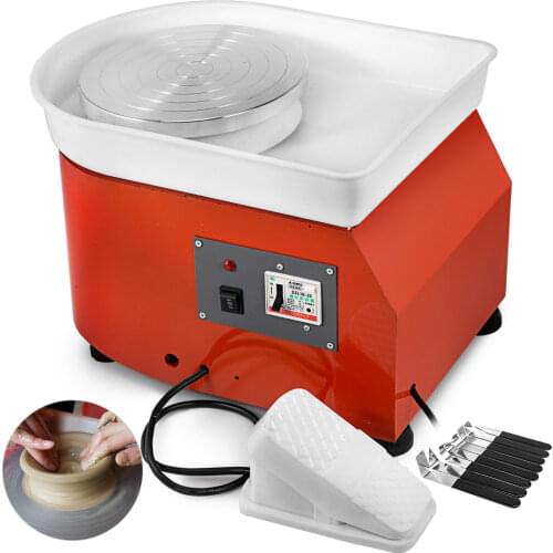 For Ceramic Work Ceramics 280W Pottery Forming Machine Electric Pottery Wheel DIY Clay Tool with Tray Flexible Foot Pedal 220V