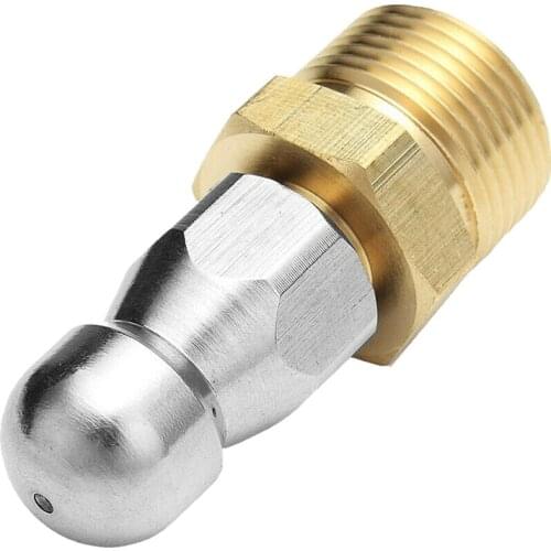 M22 F14 Nozzle High Pressure Washer Jetter Sewer Drain Dredge Cleaner Nozzle