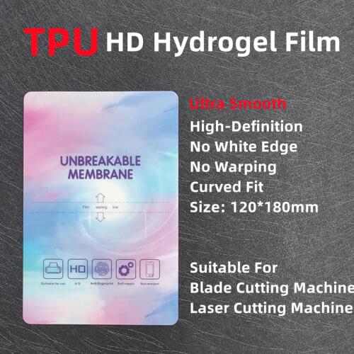 50pcs HD Hydrogel Film For All Mobile Phone Universal Hydrogel Film For Blade Cutting Machine TPU Curved Phone Screen Protector