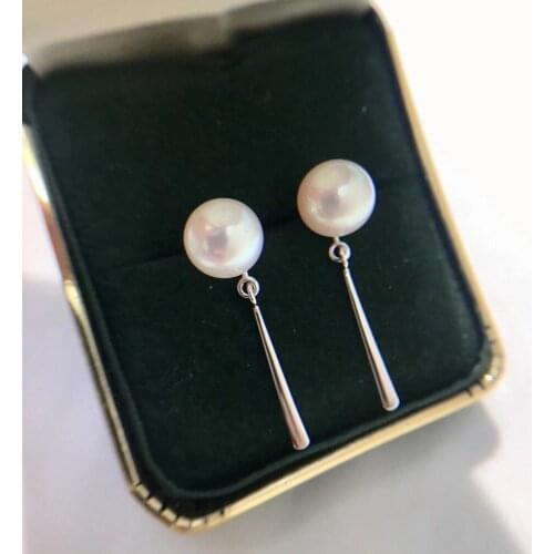 Classical 925 Sterling Silver Earrings Findings Settings Base Mountings Parts Mounts for Coral Pearls Agate Crystal Stones
