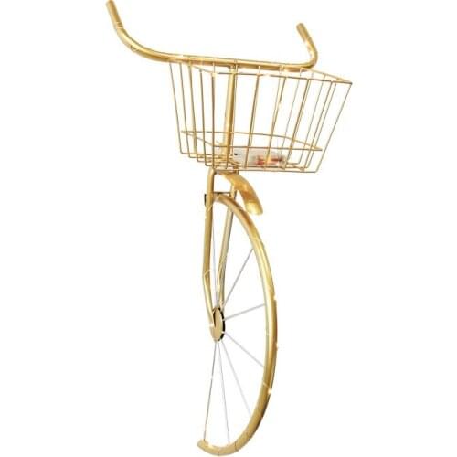 Retro Creative Bike Head Bike Wall Hanging Baskets Milk Tea Shop Clear Bar Wall Decorations Murals Home Decoration Crafts Gifts