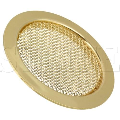 Gold Alloy Screened Sound Hole Cover 6cm Dia for Resonator Dobro Guitar