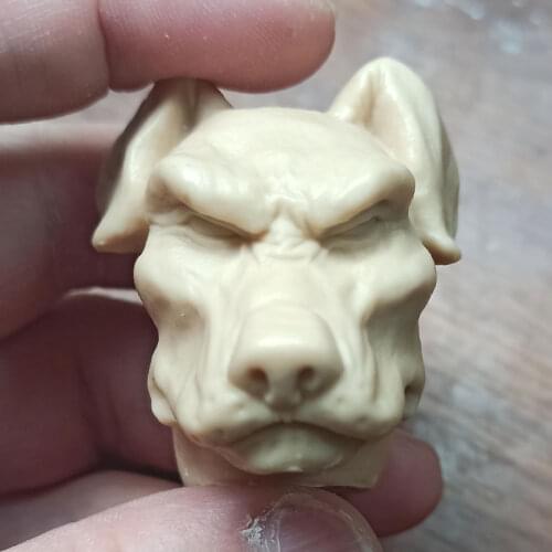 Hot Sales 1/6th Male Lovely Vivid Pig Head Sculpture White Unpainted Model For Usual 12 inch Doll Collect