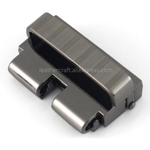 1pcs Metal 40mm Belt Buckle Clips Connectors Matte Brown End Bar Heel Clip Half Buckle Parts Leather Craft Jeans Webbing