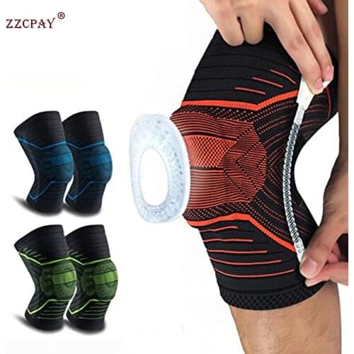 1PCS Adult Running Fitness Basketball Football Volleyball Applicable Silicone Spring Breathable Anti-collision Sports Knee Pads