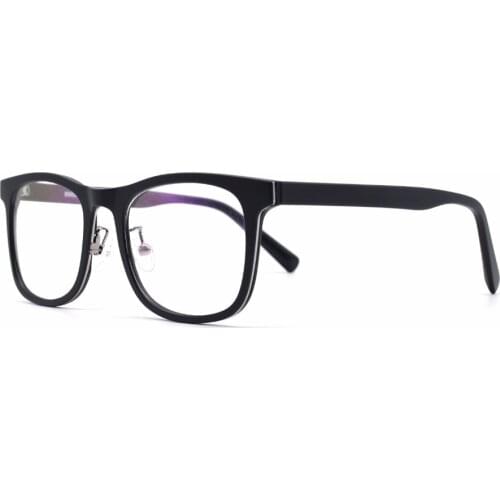 HKUCO Casual Fashion Horned Rim Rectangular Black Frame Clear Lens Eye Glasses