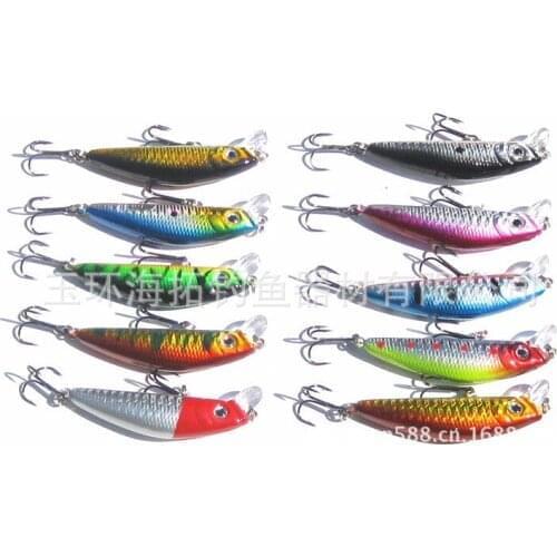 Whole Sale 50pcs/lot Diving bait fishing lures bionic bait / plastic box packaging 7cm/8.5g/1.5m Free Shipment