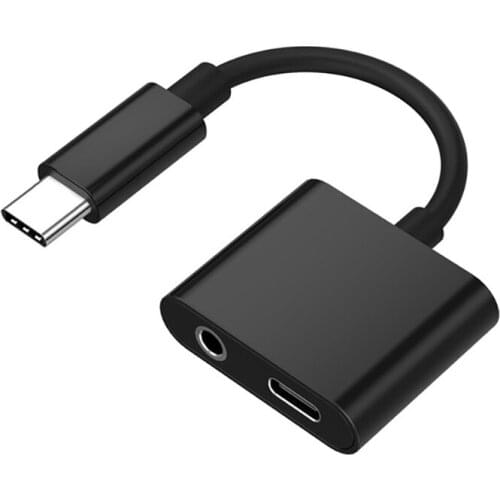 2 In 1 Usb Type C To 3.5Mm Headphone Jack Adapter For Ipad Pro Huawei P20 Pro Aux Audio Charger Splitter For Htc Google Pixel