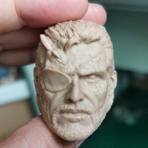 Blank Hot 1/6 Scale Metal Gear Solid Snake Head Sculpt Unpainted Fit 12" B Style