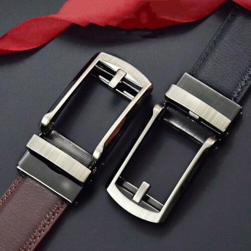 Designer Brand Luxury Men Belt 3.1 cm Wide Top Quality Mens Belt Genuine Leather Strap for Male Alloy Automatic Buckle Belts