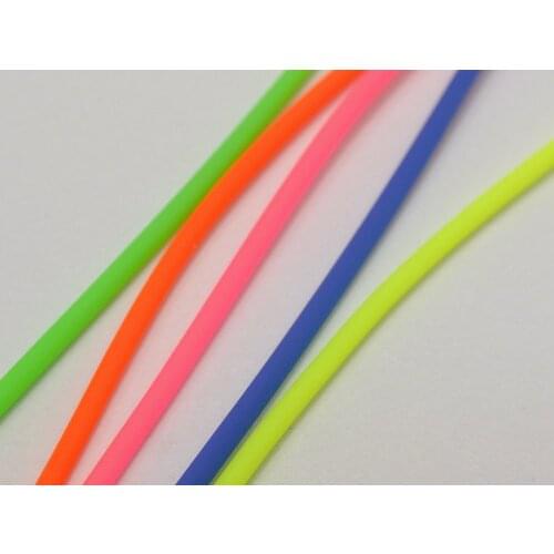 10 Strand of 1Meter Mixed Color 2mm Hollow Rubber Jewelry Cord String for Pendants