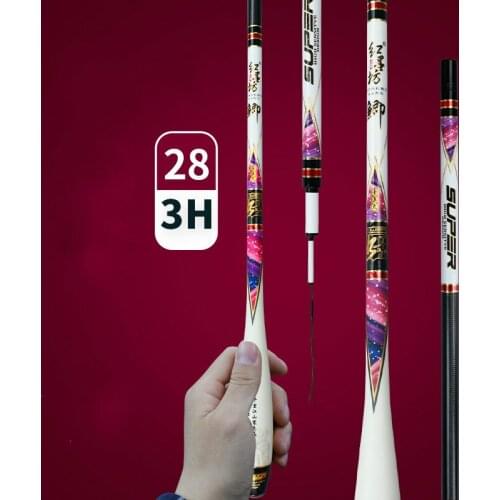2.7M/3.6M/3.9M/4.5M/5.4M Taiwan Fishing Rod Super Light Hard Carbon Fiber Hand Pole Vara De Pesca Telescopic Fishing Canne