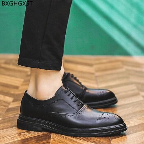 Brown Business Shoes Men Black Luxury Designer Shoes Men High Quality Elegant Party Shoes for Men 2021 Dress Suit Formal Brand
