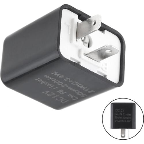 12V 2 Pin Universal Motorcycle LED Diode Flash Relay Rotation Signal Indicator for Cross Riding / Scooter / Off Road Vehicle