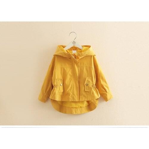 2021 Spring Autumn Girls Windbreaker Coat Jackets Baby Kids Cartoon Printing Hooded Outwear For Baby Kids Coats Jacket Clothing