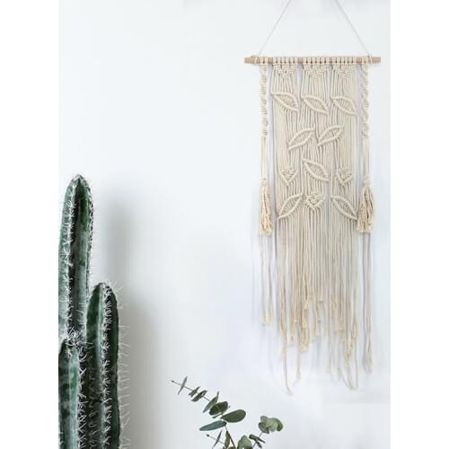 High Quality Macrame Hand-made Dyed Cotton Wall Hanging Tapestry Bohemia Tassel Boho Room Decor Home Decoration