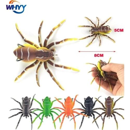 1pcs Spider Soft Bait Pesca 8cm 6.7g Silicone Bait Artificial Softbait Lures Weedless Fishing Lure with Realistic Design