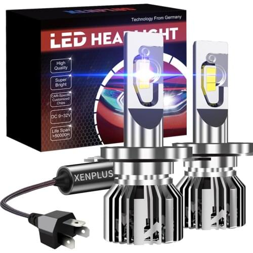 XENPLUS LED Headlight Bulbs U7 Super Bright H1 H4 H7 H11 9005 9006 9012 HB3 HB4 60W 10600LM 6500K 2PCS