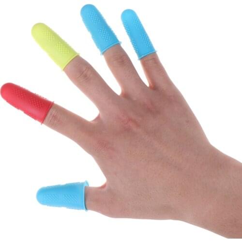 3pcs/set Silicone Finger Protector Sleeve Cover Anti-slip Anti-cut Resistant Fingers Cover Great Cooking Kitchen Tools