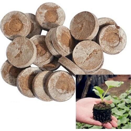 10 pcs Jiffy Peat Pellets Seedling Soil Block Maker Seed Starting Plugs Seeds Starter Flowers Planting Seedling Cultivate Block