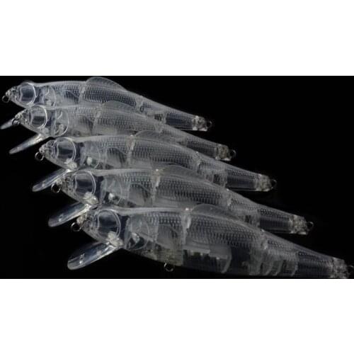 11.5CM/13G 50pcs Blank Unpainted Bait DIY Minnow Crankbait wobbler Unpainted Lure Freshwater Fishing Blank Hard Lures Isca Pesca