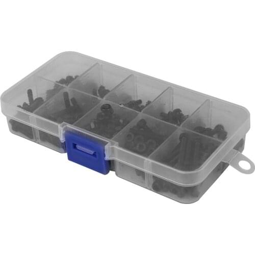 280Pcs Steel Screw Set M3 Hex Bolt Screw Nut Metric Machine Bolts And Nut Repair Tool