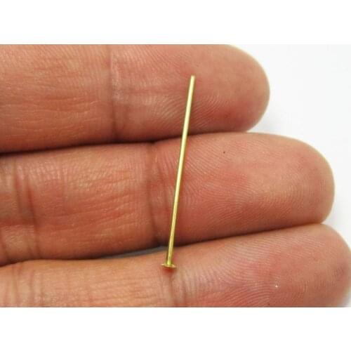Brass head pin 28x0.7mm Raw brass beading pins R678