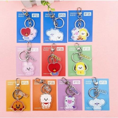 HQBTS bulletproof youth Cartoon pendant, keychain, clothes slider, bag accessories